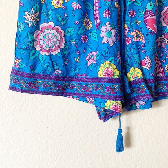 Floral Boho Shorts with Drawstring & Tassels & Pockets - Picture 6 of 6